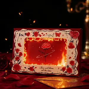 Flame Surprise Card | Viral TikTok Rose Light-Up Greeting Card, Sentimental Keepsake Gift for Mom