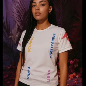 Zodiac Sign Collection T-Shirt -White Stitching 100% Cotton Sublimation Print Regular Fit Eco-Friendly Tee