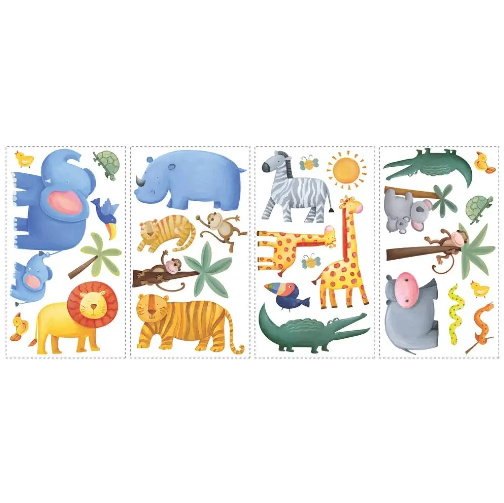 RoomMate Jungle Adventure Peel and Stick Wall Decals