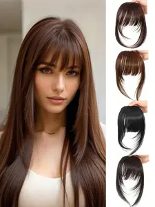 Synthetic Wig Cartoon Bangs, Female Temperament, Small Face Simulation, Natural Forehead, Broken Bangs, Claw Clips, Hair Claws, Hair Accessories, Synthetic Hairpiece, No Glue Fringe