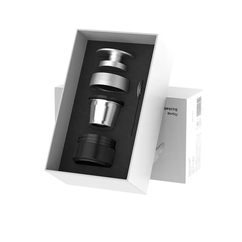 OutIn Nano Fit Portable Espresso Machine Basket Plus - Stainless Steel Food-Grade Steel BPA-Free Components Espresso Accessories, 16-18g Capacity, 60ml-80ml Water Input, Enhanced Flavor Extraction for Fine Grind Size Coffee Brewing