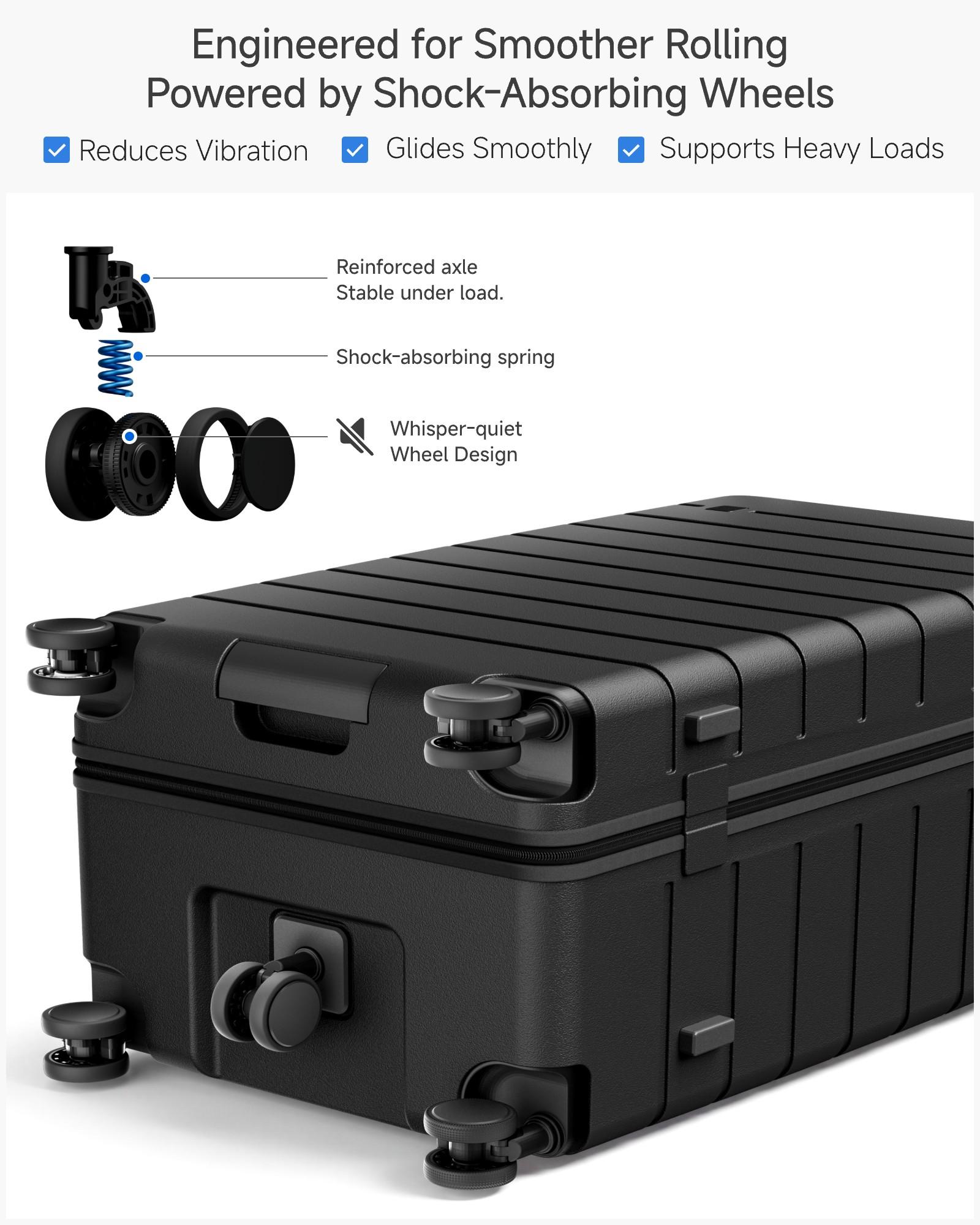 LUGGEX 30 Inch Trunk Luggage, Polycarbonate Hardside Large Checked Suitcase with 5 Spinner Wheels & Shock-Absorbing Wheels, TSA Lock LUGGEX 30 Inch Trunk Luggage, Polycarbonate Hardside Large Checked Suitcase with 5 Spinner Wheels & Shock-Absorbing Wheels, TSA Lock