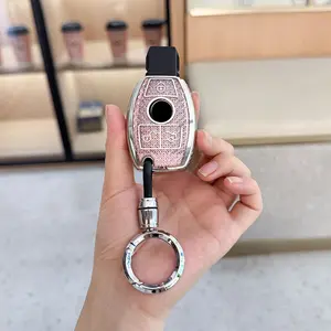 ACEBOY for Mercedes Benz Key Fob Cover, Soft TPU Protection Key Fob Case Compatible with Mercedes Benz C E S M CLS CLK GLK GLC G Class Smart Car Key Accessories