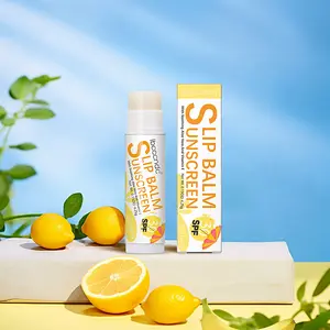 SPF 30 Moisturizing Lip Balm Sunscreen, Hydrating & Sun Protection 2-in-1 Lip Care, Nourishing Primer for Lips with Vitamin E,Tinted & Non-Sticky Lip Care, 3 Flavors Optional(Strawberry/Lemon/Mango)