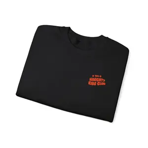 Naughty Big Kids Christmas Sweatshirt - Unisex Heavy Blend Crewneck for Festive Comfort