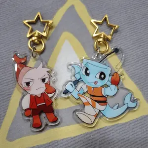 Dandy's World Acrylic Charm Keychains, Roblox Keychain, Cute Dandy's Keychains, Dandy, Finn, Vee, Shrimpo, Goob, Shelly, Kawaii Keychain Accessories
