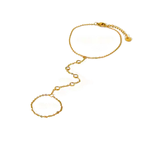 Sleek Bezel Hand Chain Bracelet- Waterproof