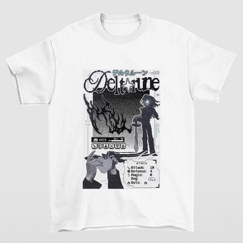 Deltarune T-Shirt Featuring Bold Retro Typography and Iconic Gaming Design Gildan 5000