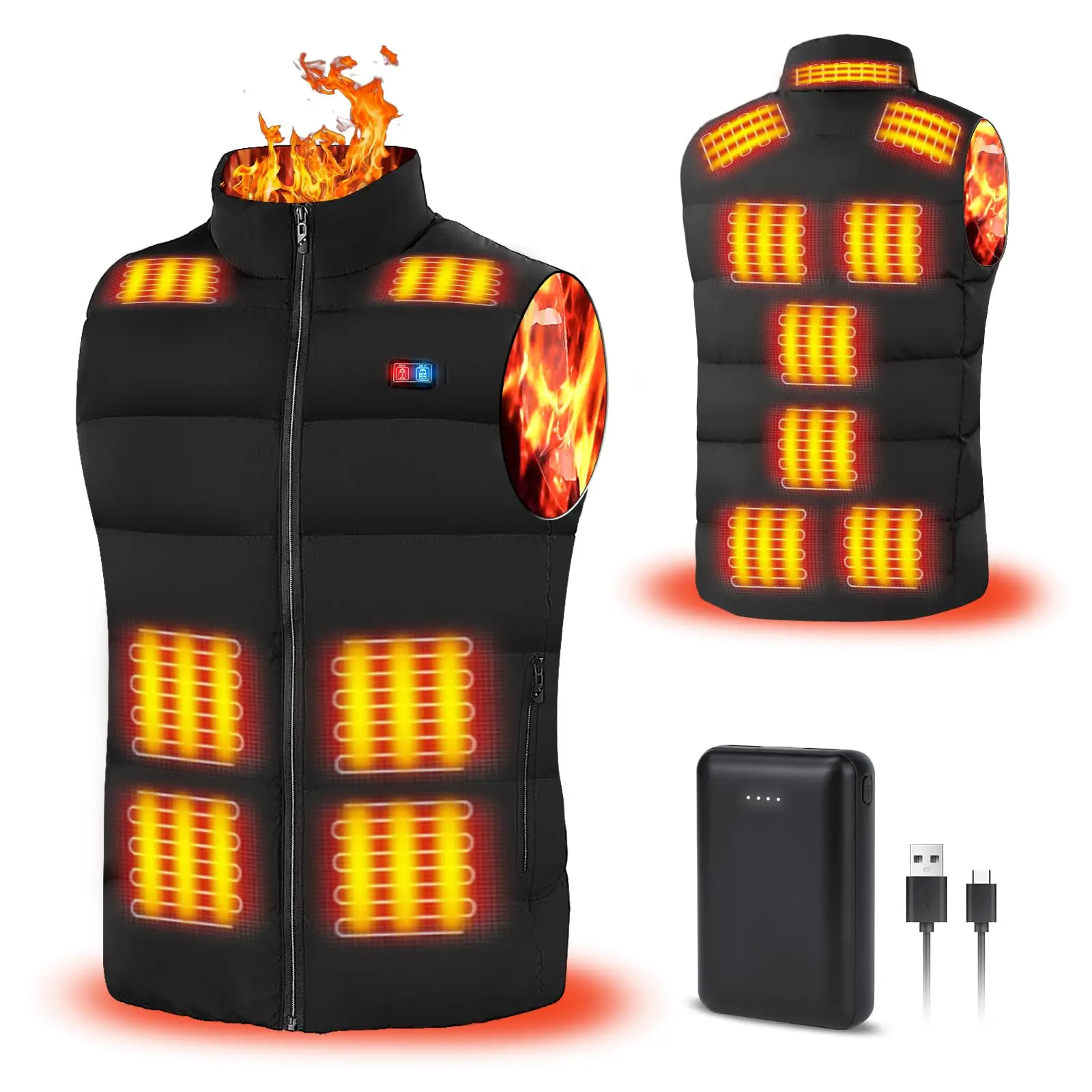 Rrtizan Heated Vest for 2024 Updated Winter Heated Jacket Vestfor Men & Women,Light weight Heating Vest with Battery Pack forWinter Outdoor Hunting Sk