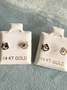 Fish 14k Gold stud earrings
