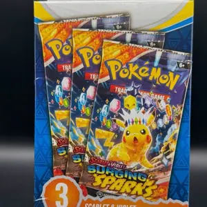 Pokémon Scarlet and Violet Surging Sparks Booster Packs - 3 Packs of Trading Card Game Cards