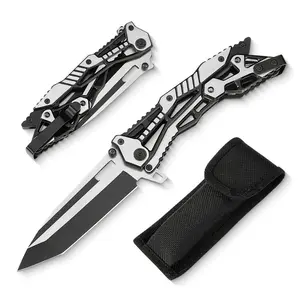 1pc Outdoor Folding Knife, Multi-functional Portable Carry-On Folding Knife, Carbon Fiber Handle, High-Quality Folding Knife, Essential Knife for Exploring and Hunting, Pocket Knife, Fruit Knife, Top Choice for Men's Outdoor Gifts Emergency Tool