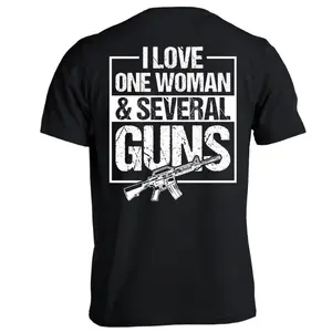 Funny Men Graphic Shirt – I Love One Woman Relationship Humor Statement Shirt for Husbands Boyfriends Everyday Wear