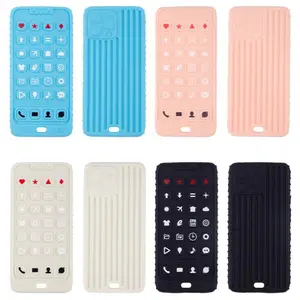 Single-packed New Style Silicone Mobile Phone Teether Simulation Mobile Phone Teether Baby Teether Spot Chewable Teether