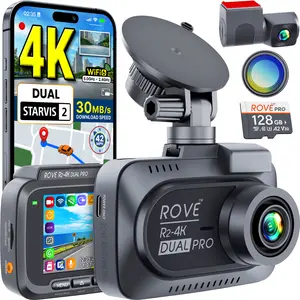 ROVE R2-4K DUAL PRO Dash Cam Front and Rear, True 4K + 2K, Dual STARVIS 2, Free 128GB Card & CPL Included, 5GHz WiFi 6, 30MB/s Download Speed, 24Hr Parking Mode