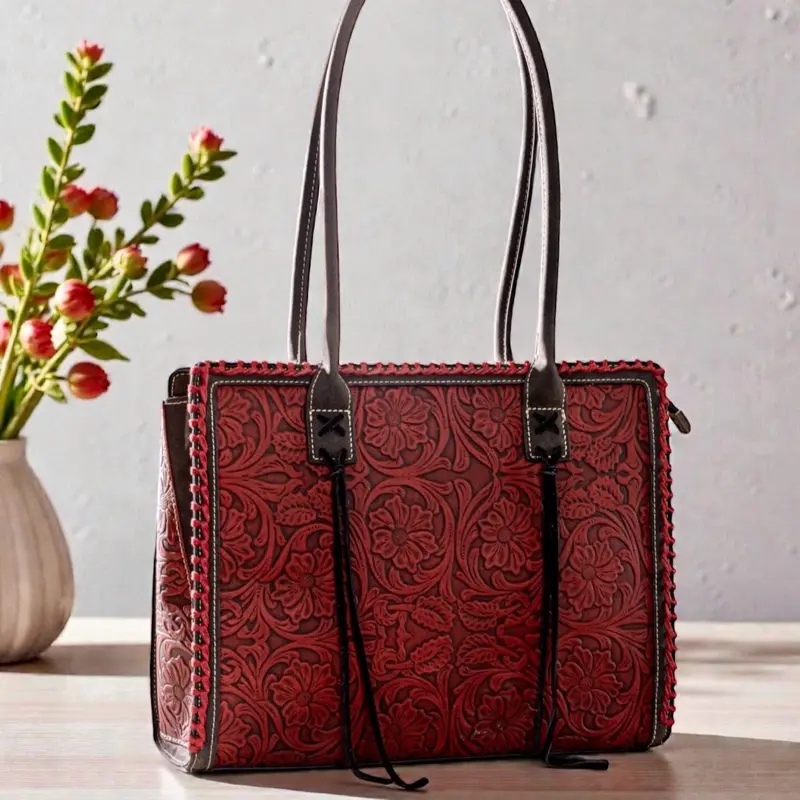 Montana West Tooled Embroidered Concealed Carry Tote Bag