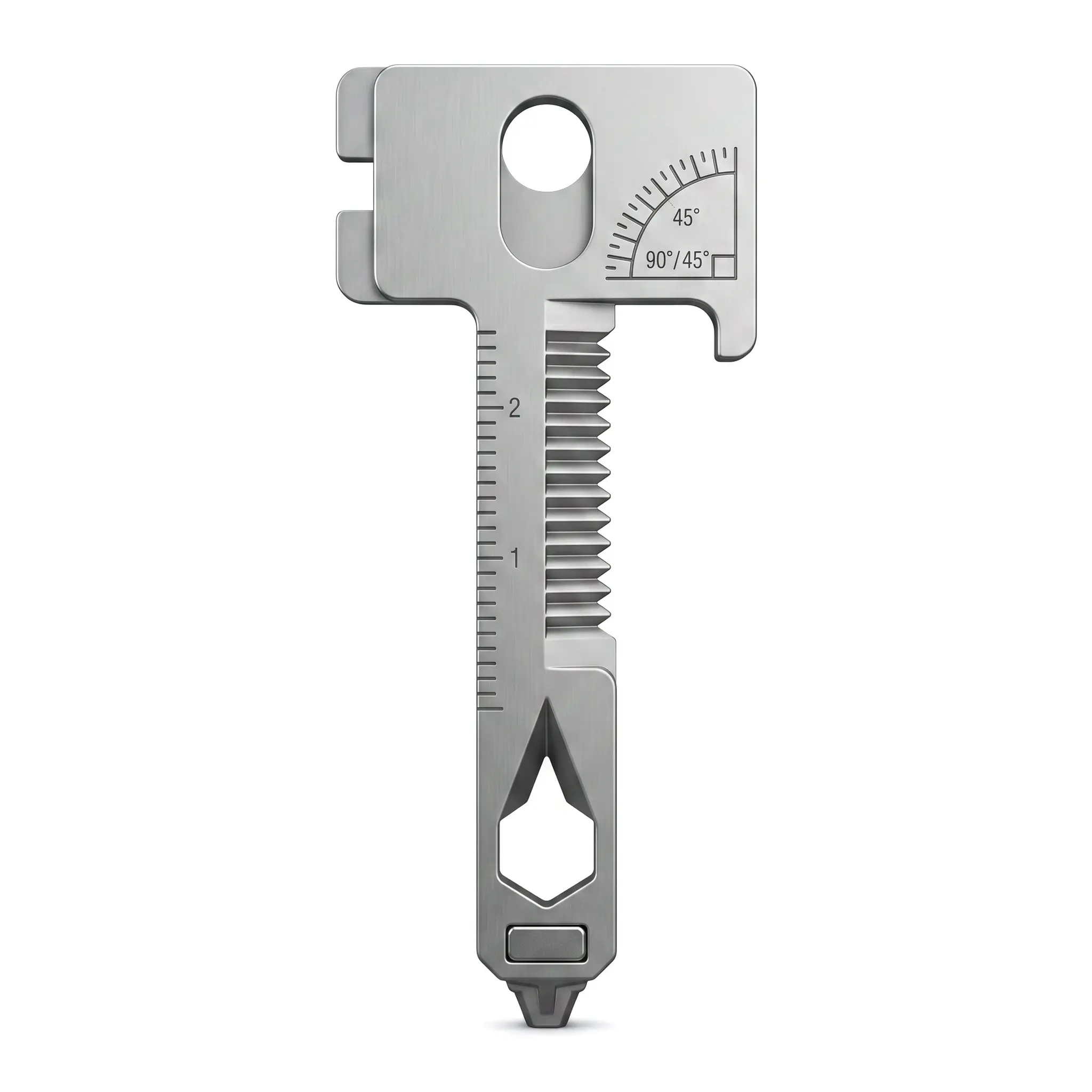 17-in-1 Stainless Steel Multitool Keychain - Compact EDC Pocket Gadget for Camping, Hiking & Home Use