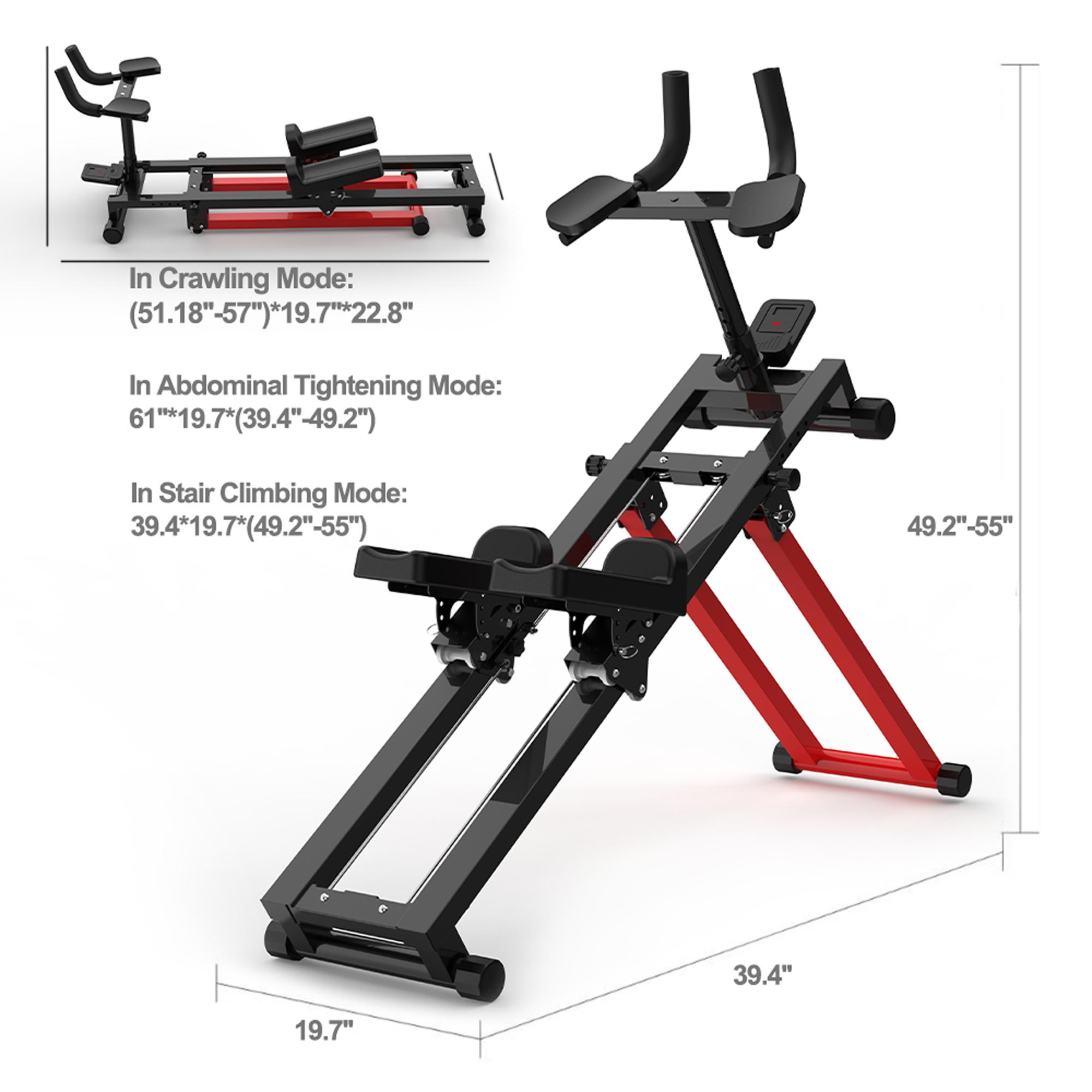 3-in-1 Spine Twist Stretcher & Stair Stepper & Waist Trainer, Adjustable Back Stretcher Machine for Lower Back Exercise, Core Activation & Full-Body Workout