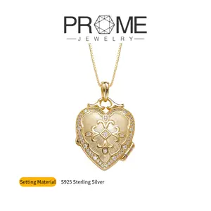 （TY027）S925 Sterling Silver Heart Photo Locket Pendant Couples Jewelry, Keepsake for Memorable Moments, Perfect Gift for Couples