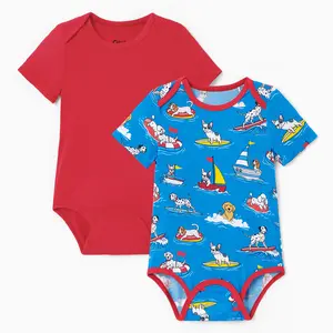 PATPAT Baby Bodysuits Supersoft Bamboo Viscose - Short Sleeve Boys and Girls - Newborn Infant Unisex Clothes Pack