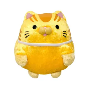 Orange Chubby Cat Plush 5"H