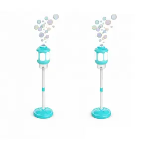 BubbleFX Set of 2 Light Up Lantern 44" Bubble Blasters, Outdoor Party Toy for Kids, Nighttime Bubble Fun