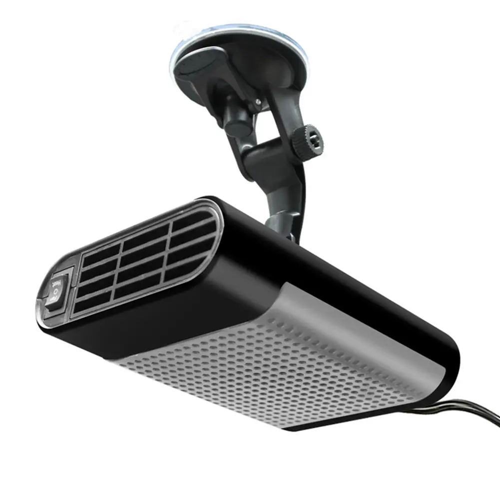 12V/24V Portable Heating Fan 120W Defogger Defroster Demister Fast Heating Windshield Defogging Defrosting Heating Fan 2 in 1 Portable Heater Defroster 360 Degree Rotating