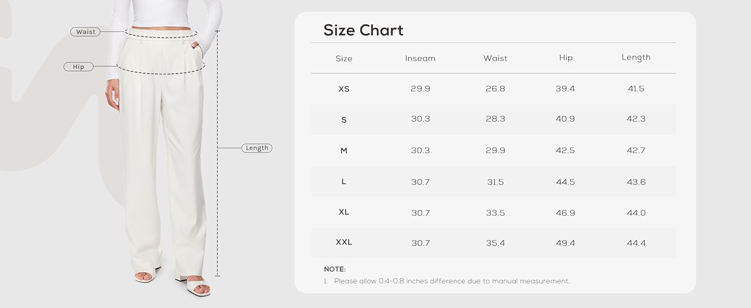 INLYRIC Women's Wide Leg Dress Pants High Waisted Stretchy Pull On Work Office Business Casual Trousers Slacks With Pockets