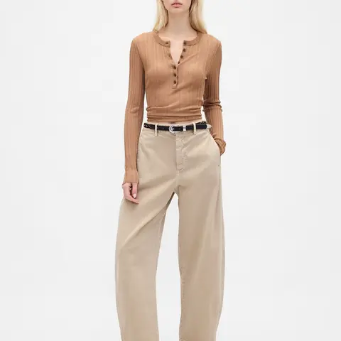 Gap Women's Mid Rise Twill Barrel Pants