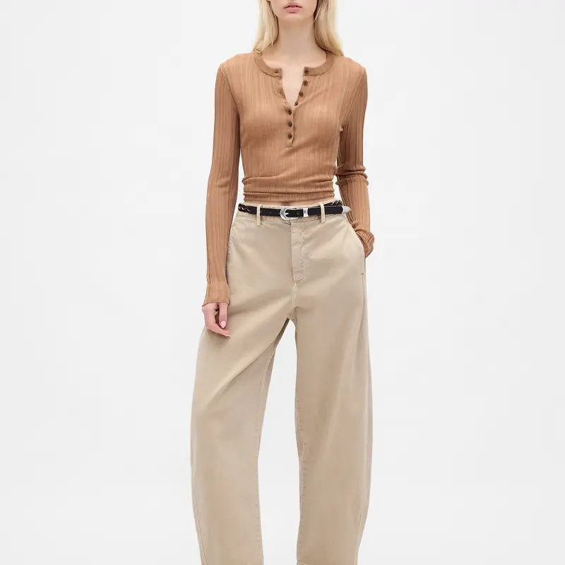 Gap Women's Mid Rise Twill Barrel Pants
