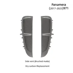 Dry Carbon Fender Vents Replacement, Matte Finish Twill Pattern Left+Right Pair Pack for 2017-2023 Porsche Panamera 971, Ideal for Panamera 971 Owners (Car Exterior Accessory)