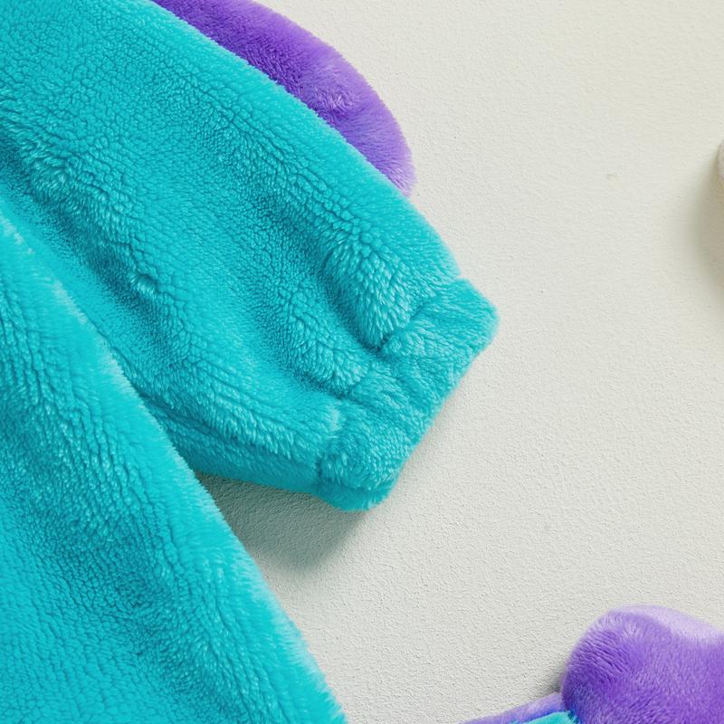 Baby Boys Halloween Dragon Costume Long Sleeve Hooded Zip Up Jumpsuit for Cosplay Costume