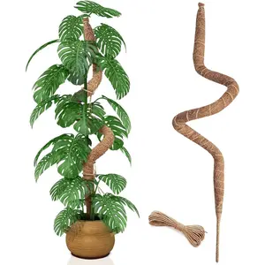 48 Inch Moss Pole, Bendable Moss Pole for  Monstera, Tall Moss Poles for Climbing  Indoor, Large Moss Pole Support, Garden Trellis Stick Stakes for