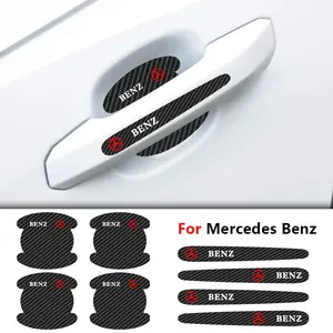 8pcs Mercedes-Benz Car Door Bowl + Handle Protection Set, Anti-Scratch Waterproof Stickers, Easy Install, Fits C E S Glc Glb Gle a Cla Models, Vehicle Exterior Decoration