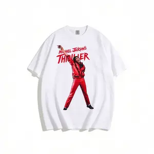 Men's Michael Jackson Thriller Graphic T-Shirt With Vintage Music Design