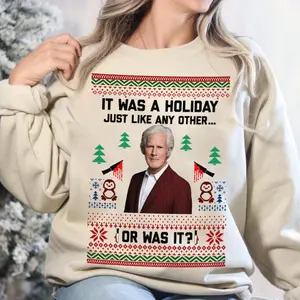 True Crime Ugly Christmas Sweater Party Sweatshirt, Keith Morrison Ugly Christmas Sweater, True Crime Christmas Crewneck, True Crime Sweater