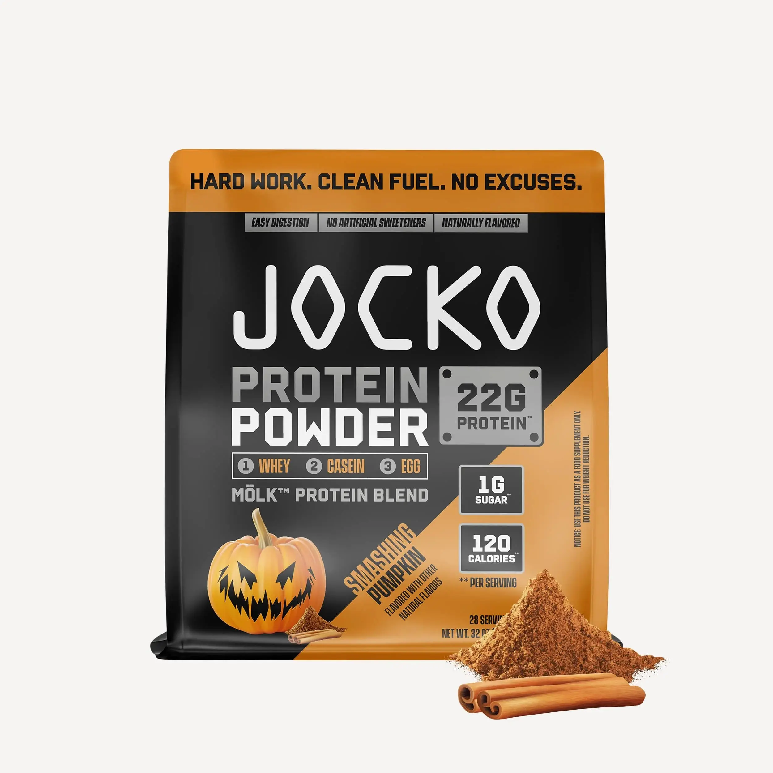JOCKO MOLK Whey Protein Powder - Natural Fitness Dietary Supplement, Time-Release Blend with Probiotics & Digestive Enzymes, 22g Protein, Enzyme-Easy Mix, Post-Workout Ready, Approx. 30 Serv., ~2 lbs for Muscle Support
