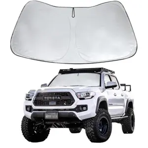 Foldable Windshield Sunshade for Toyota Tacoma 2016-, Fits 2/4 Door Pickup Trucks, Helps Cool Down & Protects Interior, Windscreen Shade Cover