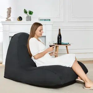 Bean Bag Chair Memory Foam Pre-Filled Bean Bag Sofa Stuffed BeanBag Lazy Sofa Chair
