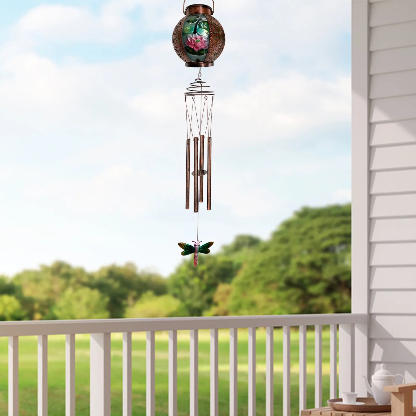 Dragonfly Wind Chimes, Memorial Wind Chimes Deep Tone, Sympathy Windchimes Gifts for Mom, Grandma