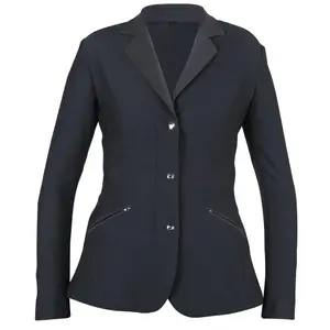 Shires Goldhawk Ladies Show Jacket - Slim Fit Stretch Mesh Aubrion Equestrian Riding Coat Black / 28
