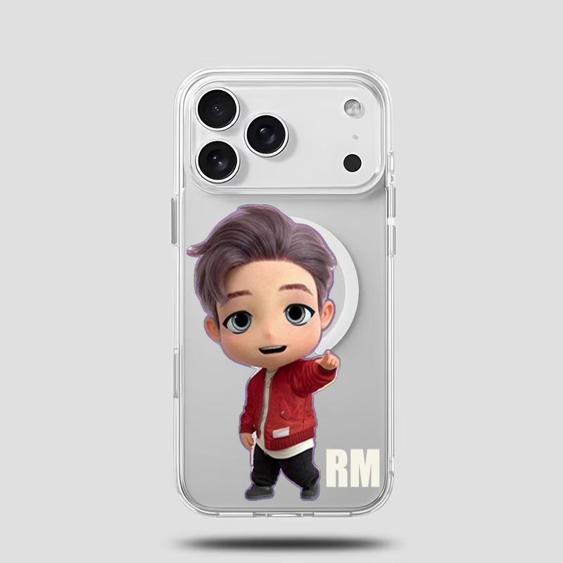 Kawaii Boy Band Phone Case – Cute Cartoon Kpop Inspired Cover Compatible with iPhone 11, 12, 13, 14, 15, 16, 17 Plus Pro Pro Max