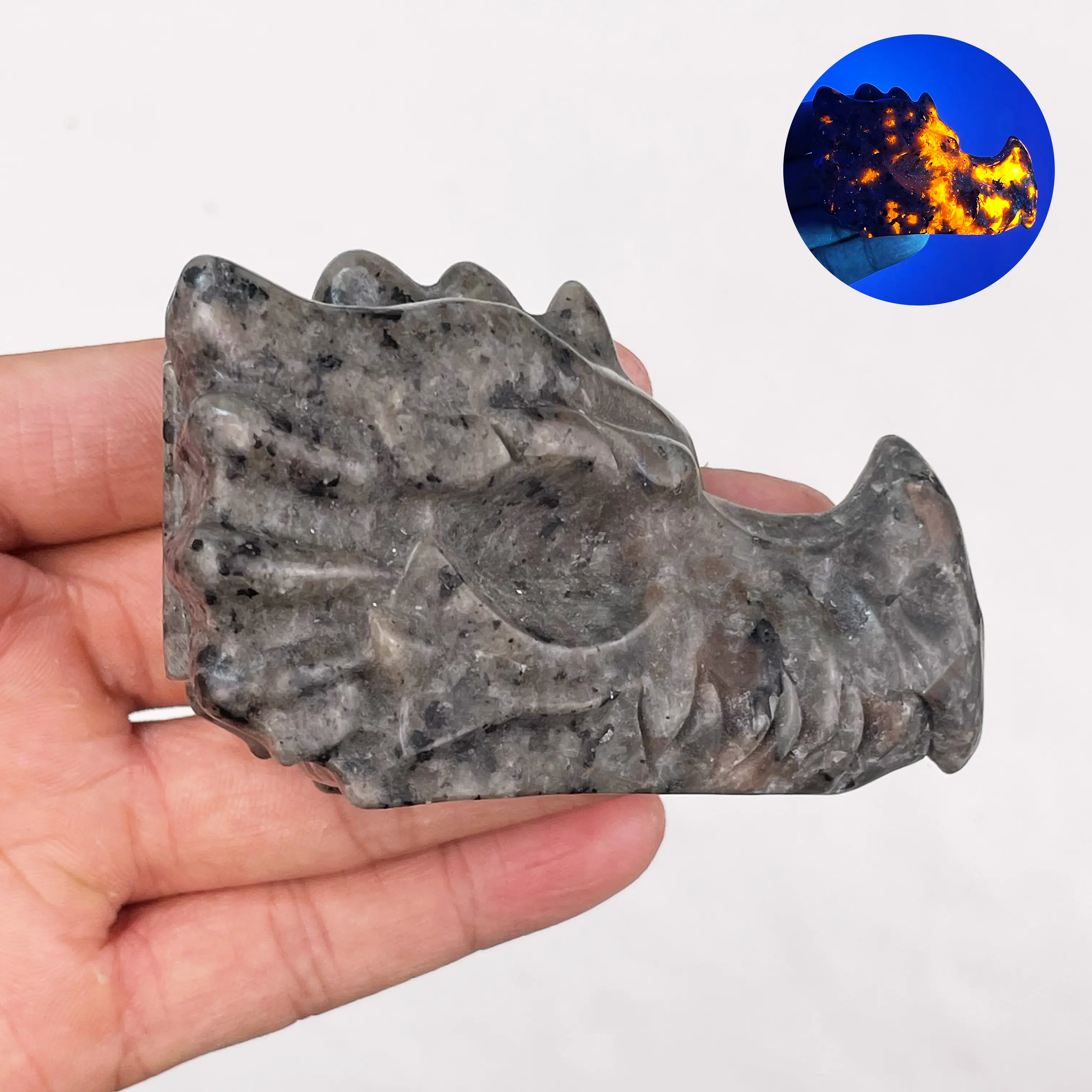 1 Count Crystal Yooperlite Carving about 180g