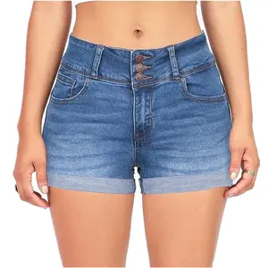 New 5 Colors 6 Sizes Waist-Cinching Denim Stretch Shorts Pants for Women Comfort Fashion