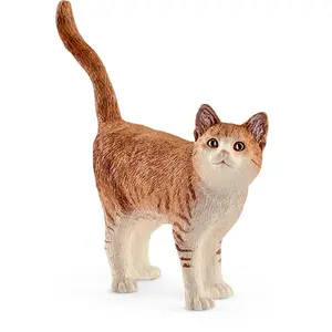 Schleich North America  Cat Toy Figure, Brown & White