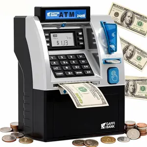 Electronic Piggy Bank Toy for Kids - fun way to teach children about money savings, Storage Coin And Bills ATM Toy For Perfect Birthday & Holiday Gift