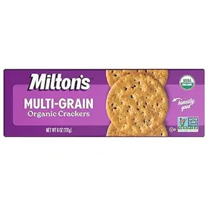Milton's Craft Bakers Organic Multi-Grain Crackers - Multigrain Crackers, Certified Organic, Non-GMO Project Verified, Healthy Crackers, Savory & Sweet Taste, Great for Charcuterie Boards - 6 Oz