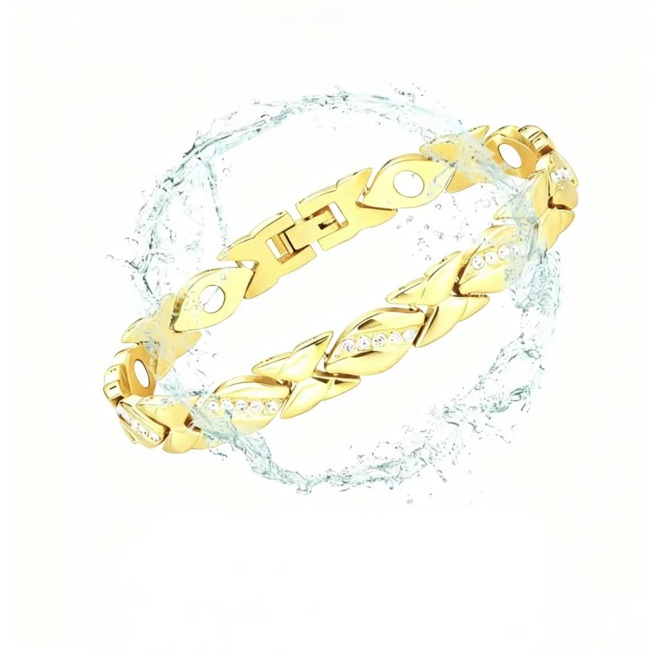 Stone Bracelet Magenetic Heailth Energy Germanium Magniticic Bracelet Hologram Chain Link Bracelets For Women - Fashion Bracelet For Women, Perfect Birthday Or Anniversary For Gift