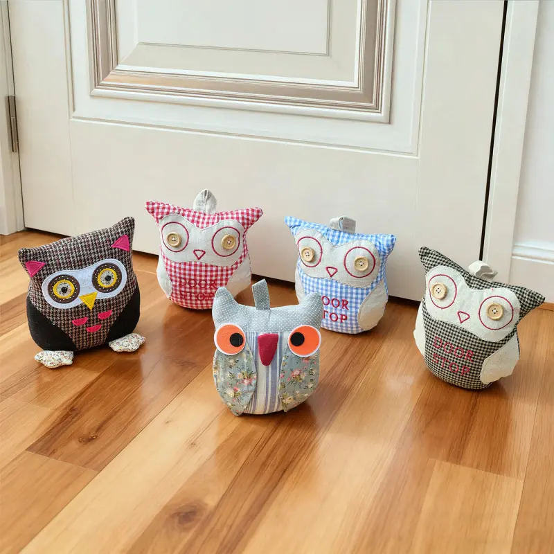 New European Retro Owl Door Stopper Three-Dimensional Artistic Design Door Stopper Anti-Collision Stable Protect Door Wall Home Decoration