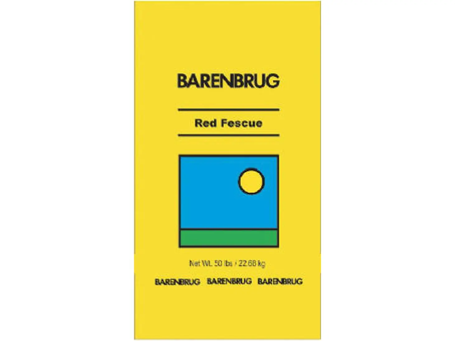 Barenbrug Creeping Red Fescue Grass Seed, 50 lbs Bulk Bag for Home Garden Landscaping